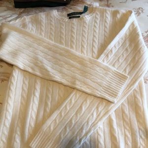 Creme Ralph Lauren cable knit sweater